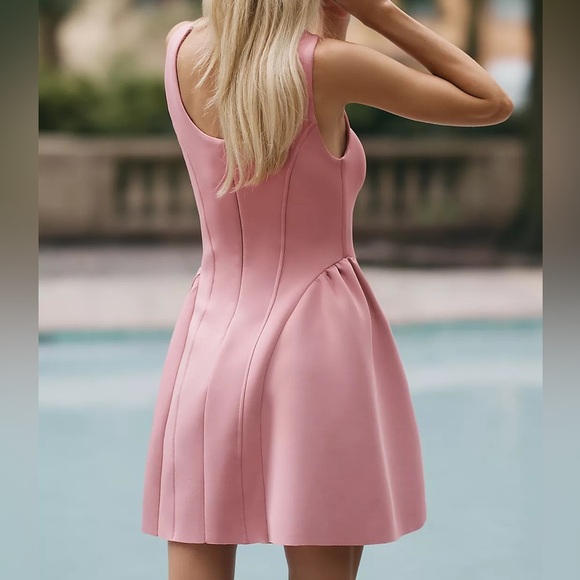 Maeve Sleeveless Seamed Fit & Flare Mini Dress - Picture 3 of 4